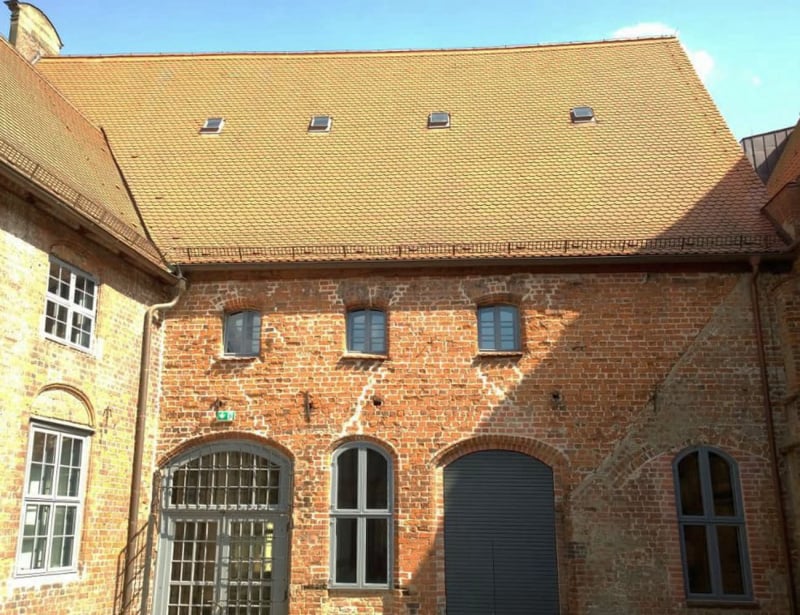 Wismar Schabbelhaus Museum Taubenvergrämung Höhenarbeit
